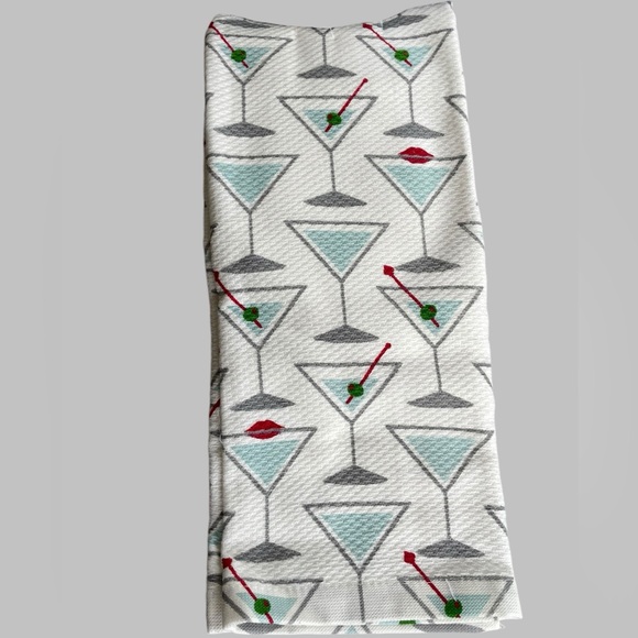 Kate Spade Kitchen Towels and Mitt Set Martinis NEW - Picture 7 of 8